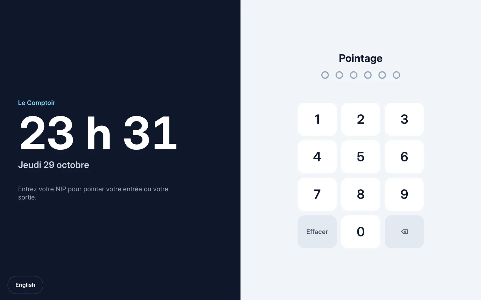 Le pointage